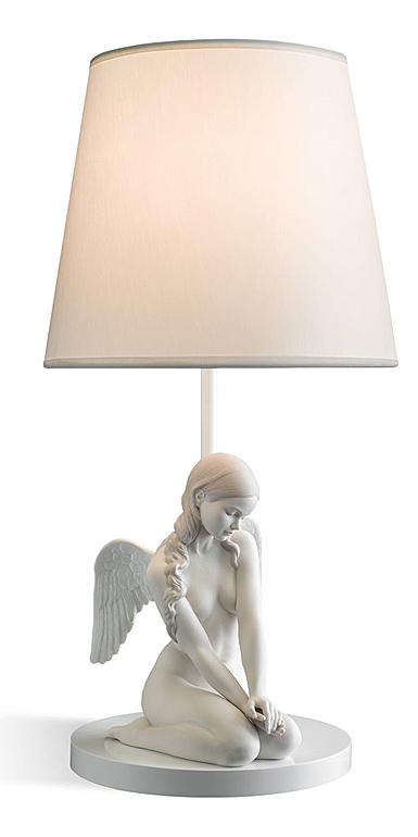 Lladro Classic Lighting, Beautiful Angel Table Lamp