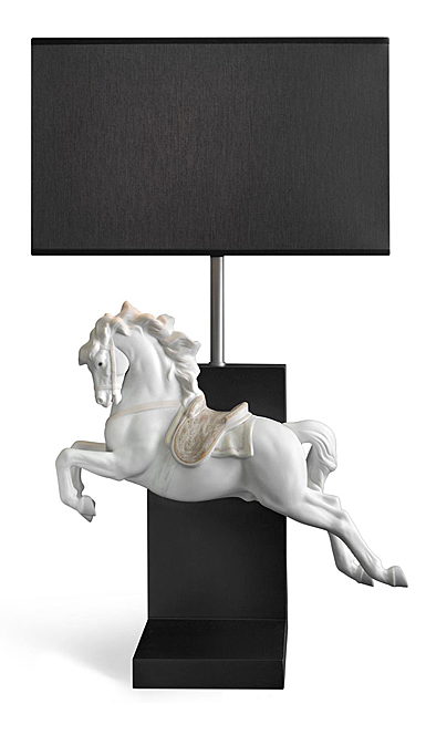 Lladro Classic Lighting, Horse On Pirouette Table Lamp