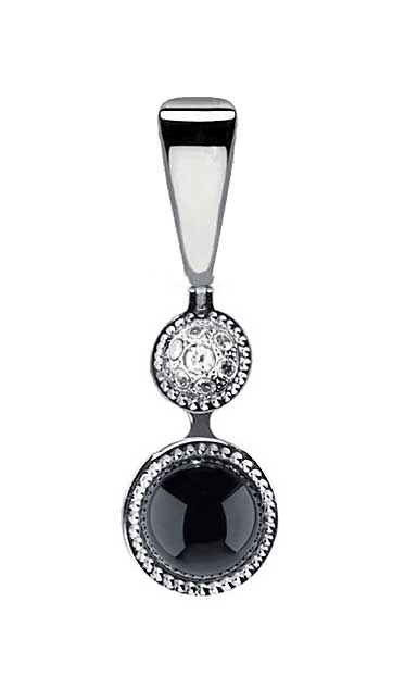 Lalique Petillante Pendant, Black and Clear