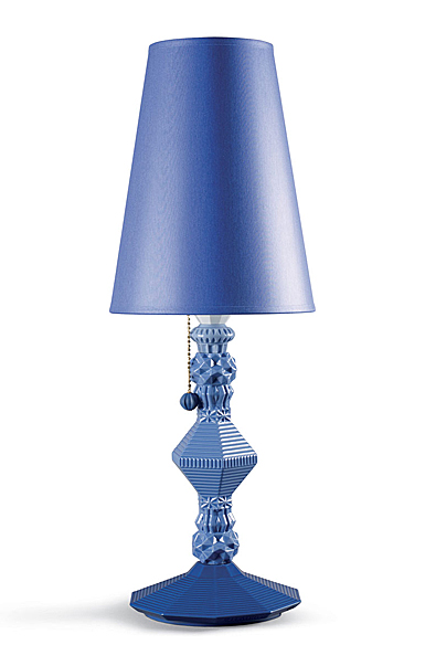 Lladro Classic Lighting, Belle De Nuit Table Lamp. Blue