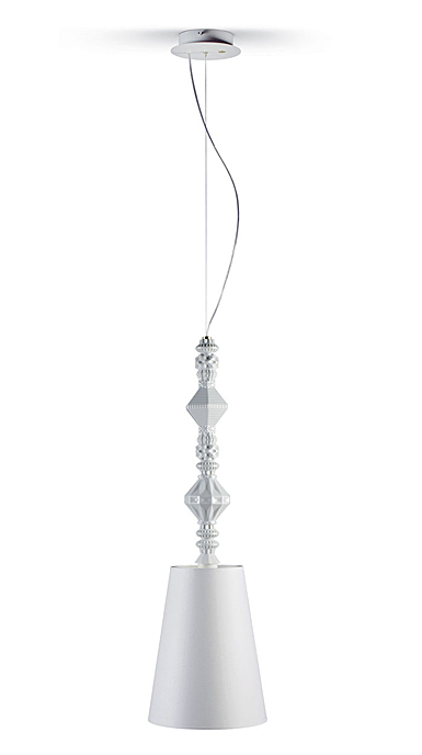 Lladro Classic Lighting, Belle De Nuit Ceiling Lamp II White