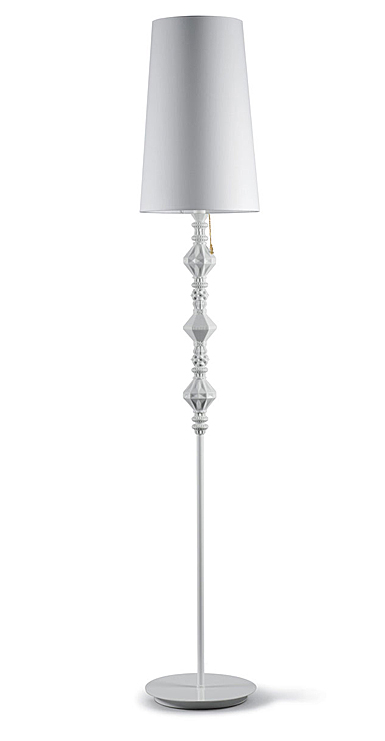Lladro Classic Lighting, Belle De Nuit Floor Lamp II White