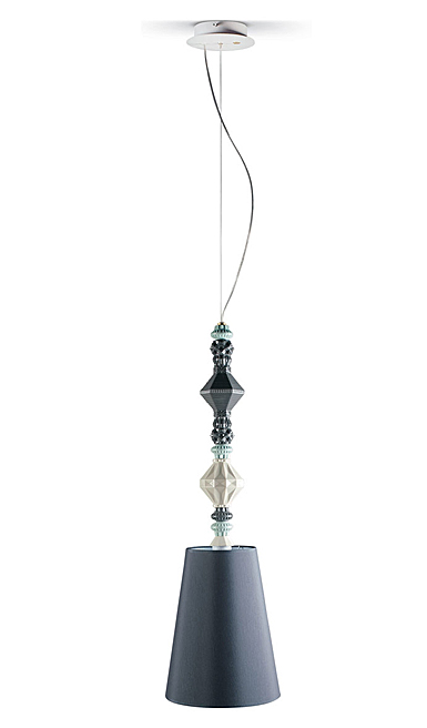 Lladro Classic Lighting, Belle De Nuit Ceiling Lamp II Black