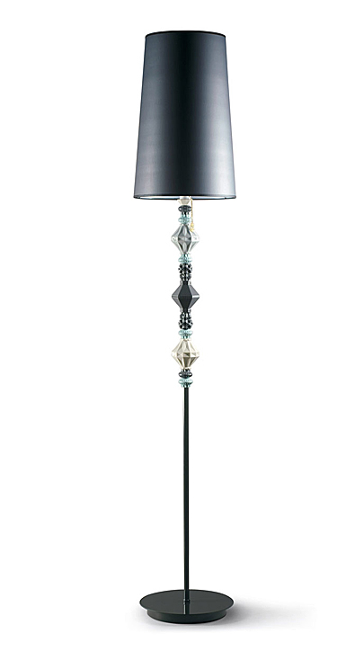 Lladro Classic Lighting, Belle De Nuit Floor Lamp II Black