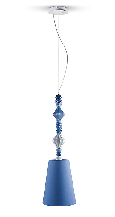 Lladro Classic Lighting, Belle De Nuit Ceiling Lamp II Blue