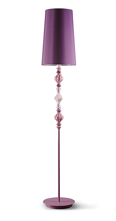 Lladro Classic Lighting, Belle De Nuit Floor Lamp II Pink