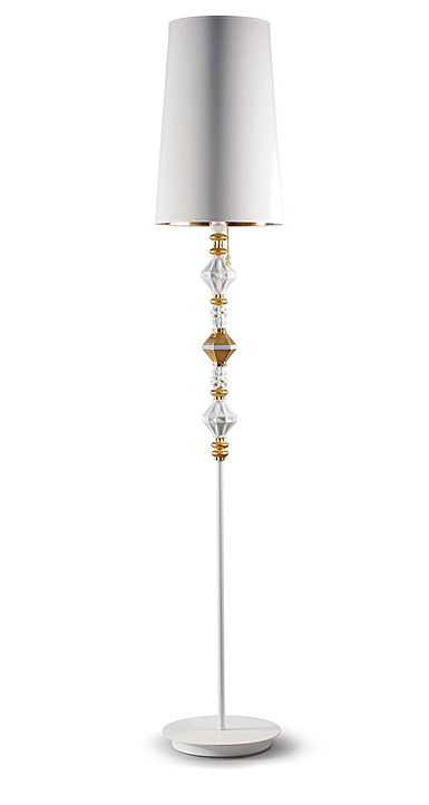 Lladro Classic Lighting, Belle De Nuit Floor Lamp II Golden Luster