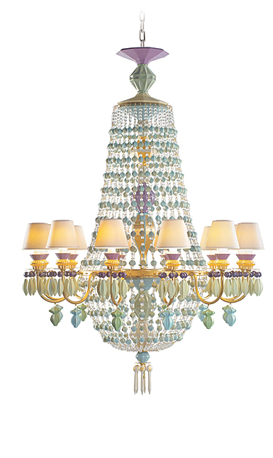 Lladro Classic Lighting, Winter Palace CTe D'Azur 12 Lights Chandelier