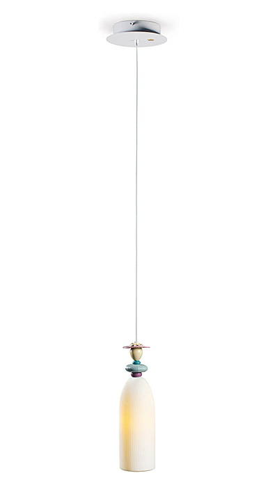 Lladro Classic Lighting, Mademoiselle CLia Ceiling Lamp