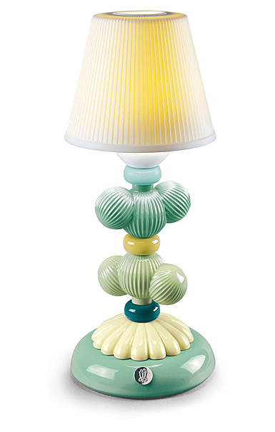 Lladro Light And Fragrance, Cactus Firefly Table Lamp. Green