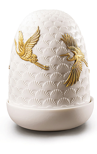 Lladro Light And Fragrance, Cranes Dome Table Lamp