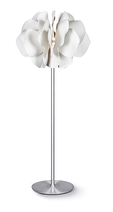 Lladro Modern Lighting, Nightbloom Floor Lamp. White.