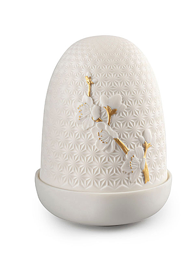 Lladro Light And Fragrance, Cherry Blossoms Dome Table Lamp