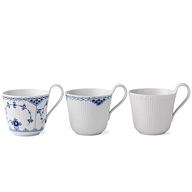 Royal Copenhagen, Gifts With History Laced Mugs 11oz. Set of Three