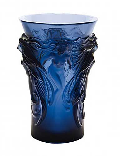 Lalique Fantasia Vase, Midnight Blue