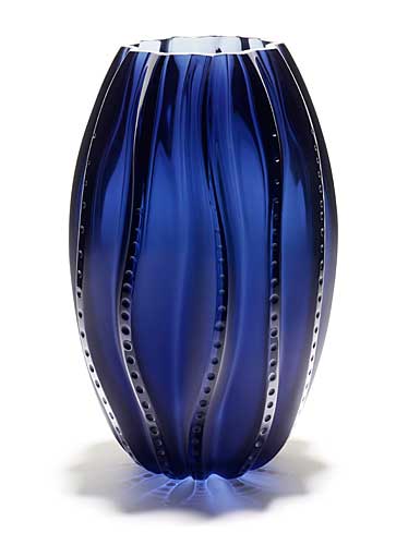Lalique Medusa Large Vase, Midnight Blue