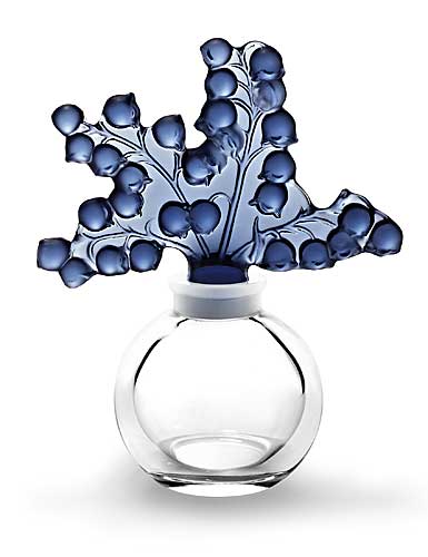 Lalique Clairefontaine Crystal Perfume Bottle, Midnight Blue