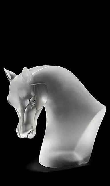 Lalique Horse Head, Limited Edition, Clear Satin