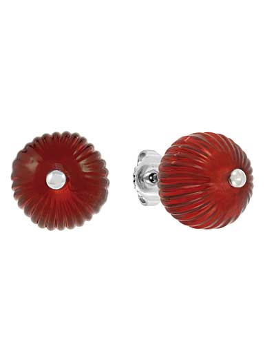 Lalique Vibrante Stud Earrings, Red