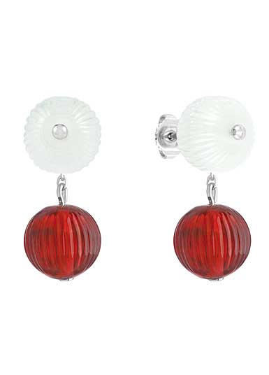 Lalique Vibrante Short Earrings, Red