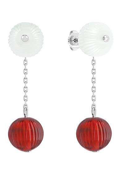Lalique Vibrante Long Earrings, Red