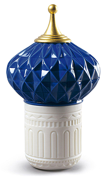 Lladro Light And Fragrance, Blue Spire Candle 1001 Lights. Unbreakable Spirit Scent