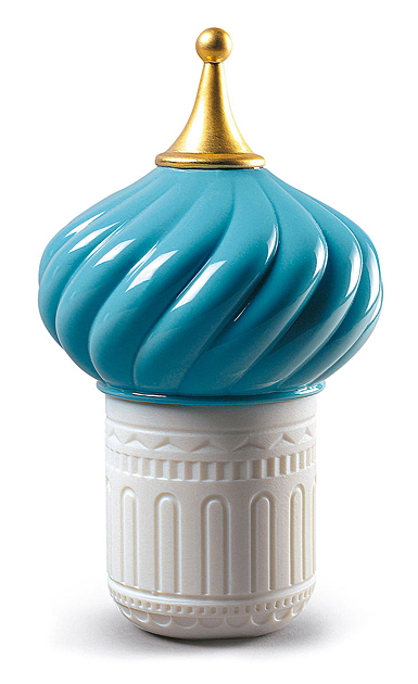 Lladro Light And Fragrance, Turquoise Spire Candle 1001 Lights. Unbreakable Spirit Scent
