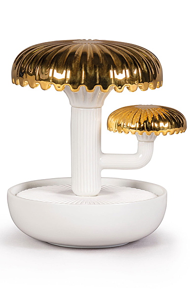 Lladro Light And Fragrance, Boletus 2 Diffuser. Gold. Night Approaches Scent