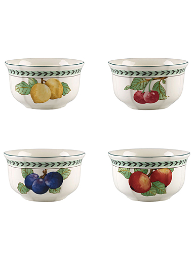 Villeroy and Boch French Garden Modern Fruits All Purpose Bowl Set of 4 Assorted