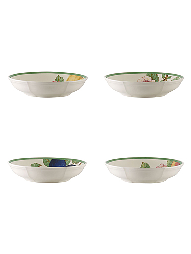 Villeroy and Boch French Garden Modern Fruits Individual Pasta Bowl Set of 4 Assorted
