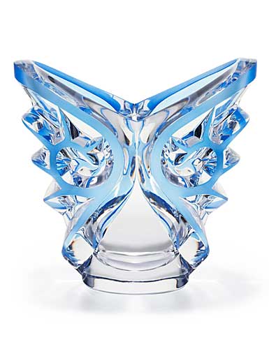 Lalique Crystal, Tourbillons Ovale Crystal Vase, Blue, Limited Edition