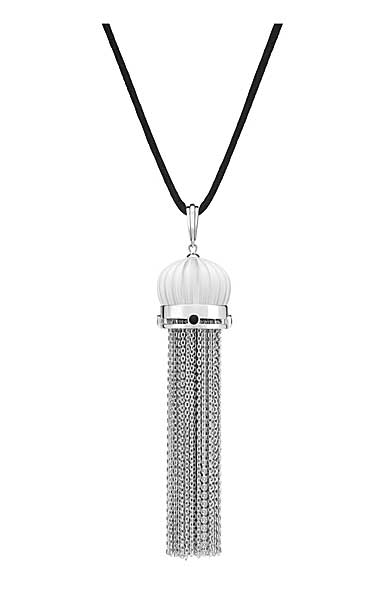 Lalique Vibrante Tassel Pendant Necklace, Silver