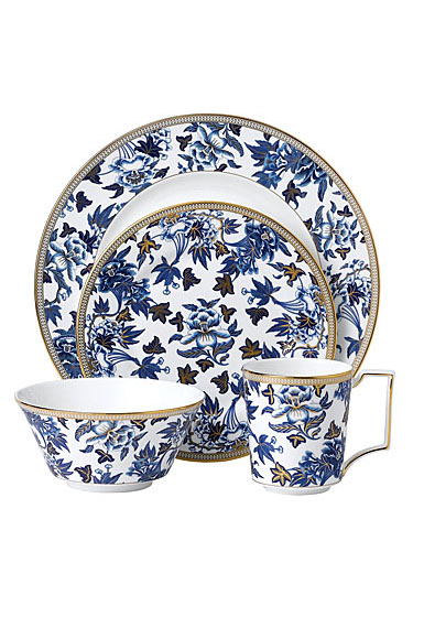 Wedgwood China Hibiscus 4 Piece Expressive Place Setting