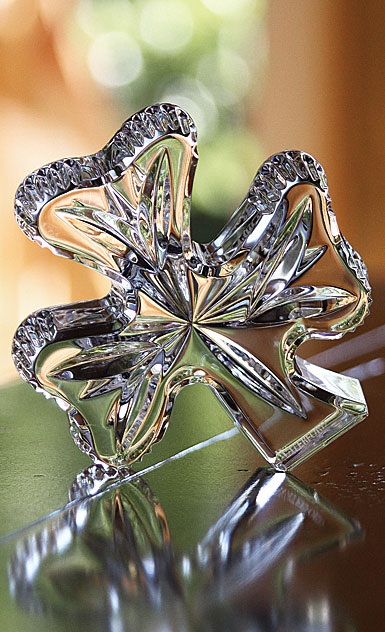 Waterford Crystal Shamrock Paperweight
