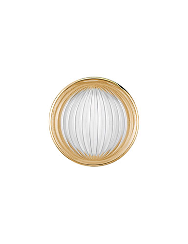 Lalique Vibrante Round Brooch, Gold Vermeil
