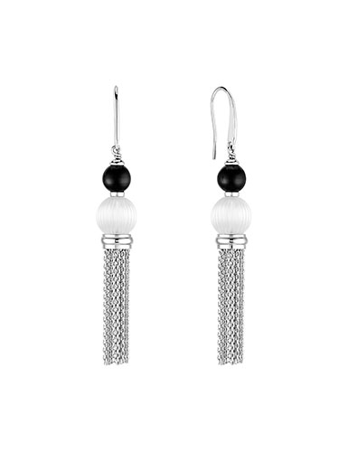 Lalique Vibrante Tassel Earrings, Silver
