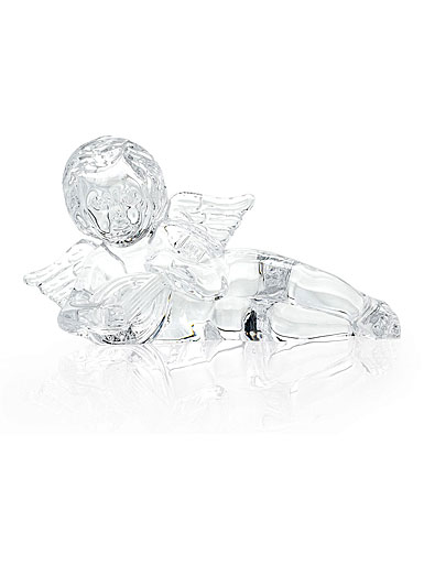 Waterford Crystal Cherub with Lute Sculpture