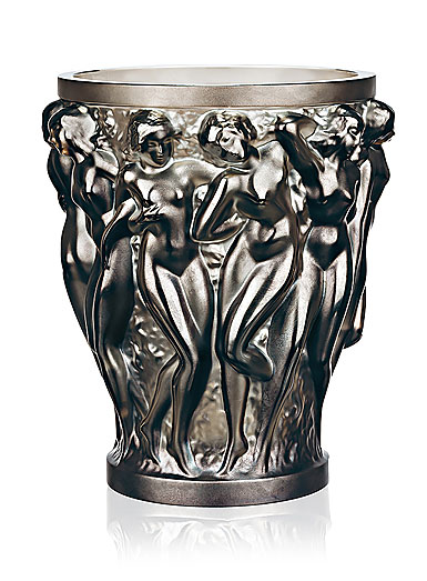 Lalique Bacchantes 9.5" Vase, Bronze