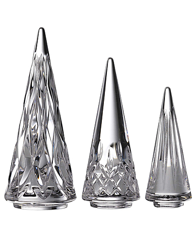 Waterford Crystal 2020 Christmas Tree Clear Set of Three