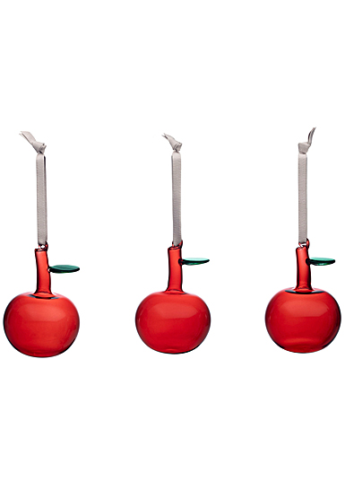 Iittala Red Apple Ornaments, Set of 3