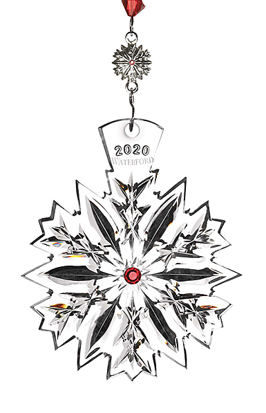 Waterford 2020 Snowflake Wishes Love Cranberry Ornament