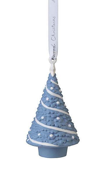 Wedgwood 2022 Figural Christmas Tree Blue Ornament
