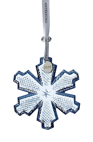 Waterford 2020 Snowcrystal Ornament Topaz Ice