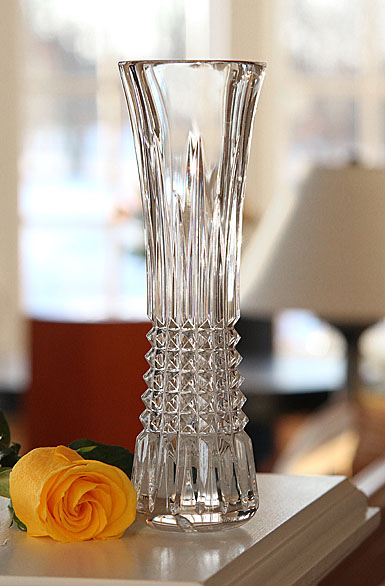 Waterford Lismore Diamond 9" Bud Crystal Vase 