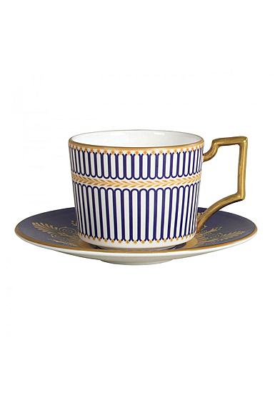 Wedgwood Anthemion Blue Coffee Cup and Saucer