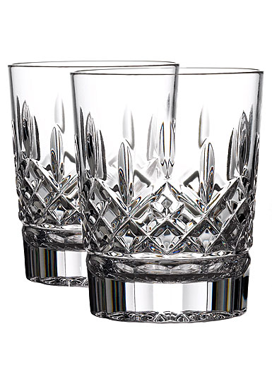2 WATERFORD CRYSTAL SEAHORSE DOUBLE OLD FASHIONED TUMBLER GLASSES IRELAND IN BOX 
