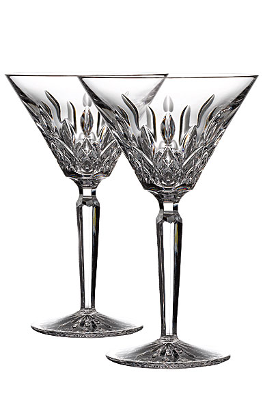 Waterford Crystal Lismore Martini Glasses, Pair