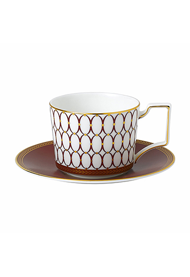 Wedgwood Renaissance Red Teacup and Saucer