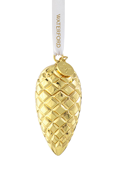 Waterford Golden 2023 Fir Cone Ornament