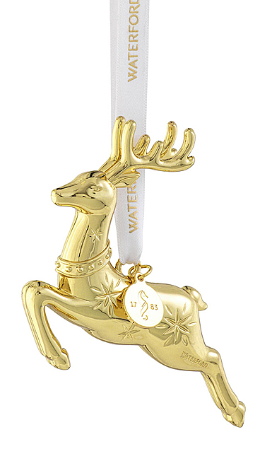 Waterford 2022 Reindeer Golden Ornament
